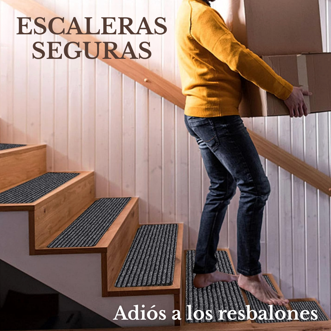 SafeStep™ – Alfombrillas Antideslizantes para Escaleras (Pack de 5)