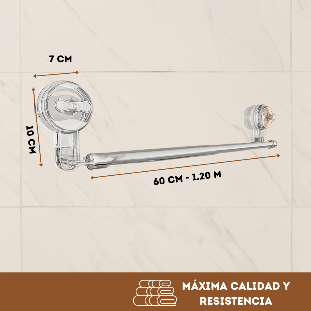 FlexiRack: Toallero Extensible Sin Taladro