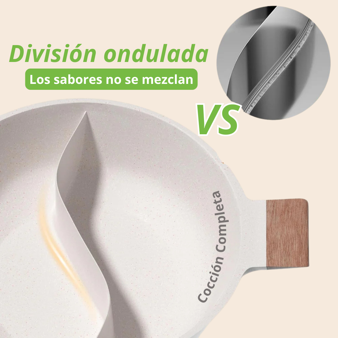 TasteSplit: Sartén Doble Sabor para Cocinar a tu Ritmo