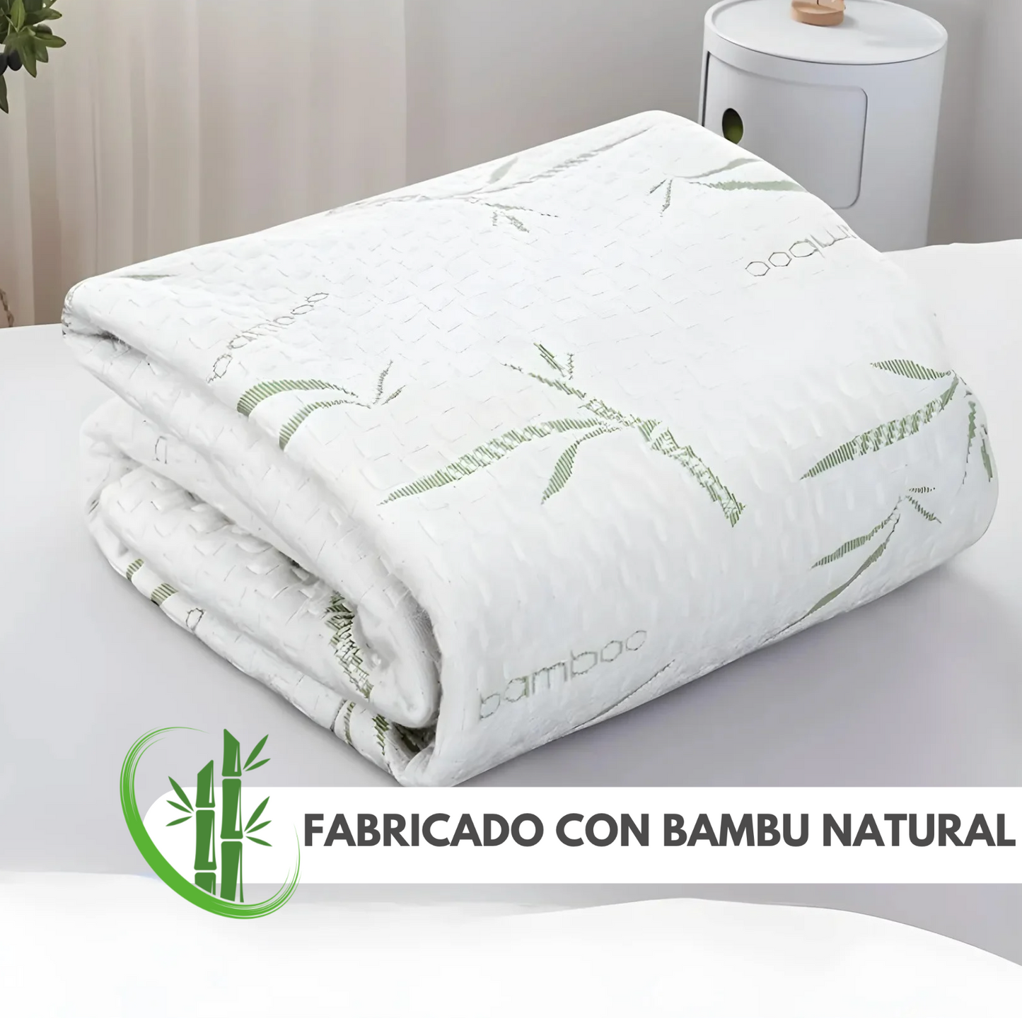 BambuGuard™ – Protector de Colchón Impermeable, Antiácaros y Transpirable