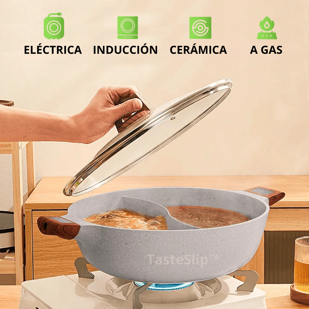 TasteSplit: Sartén Doble Sabor para Cocinar a tu Ritmo