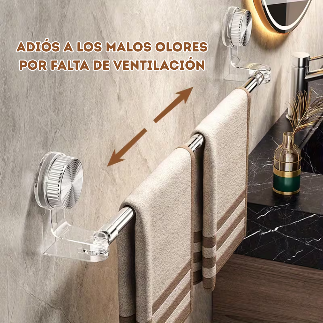 FlexiRack: Toallero Extensible Sin Taladro