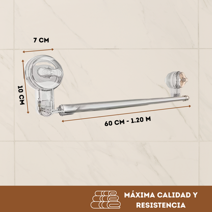 FlexiRack: Toallero Extensible Sin Taladro