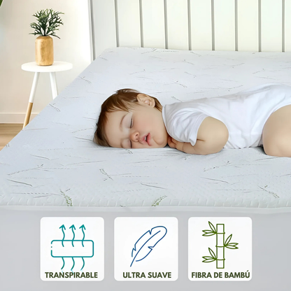BambuGuard™ – Protector de Colchón Impermeable, Antiácaros y Transpirable