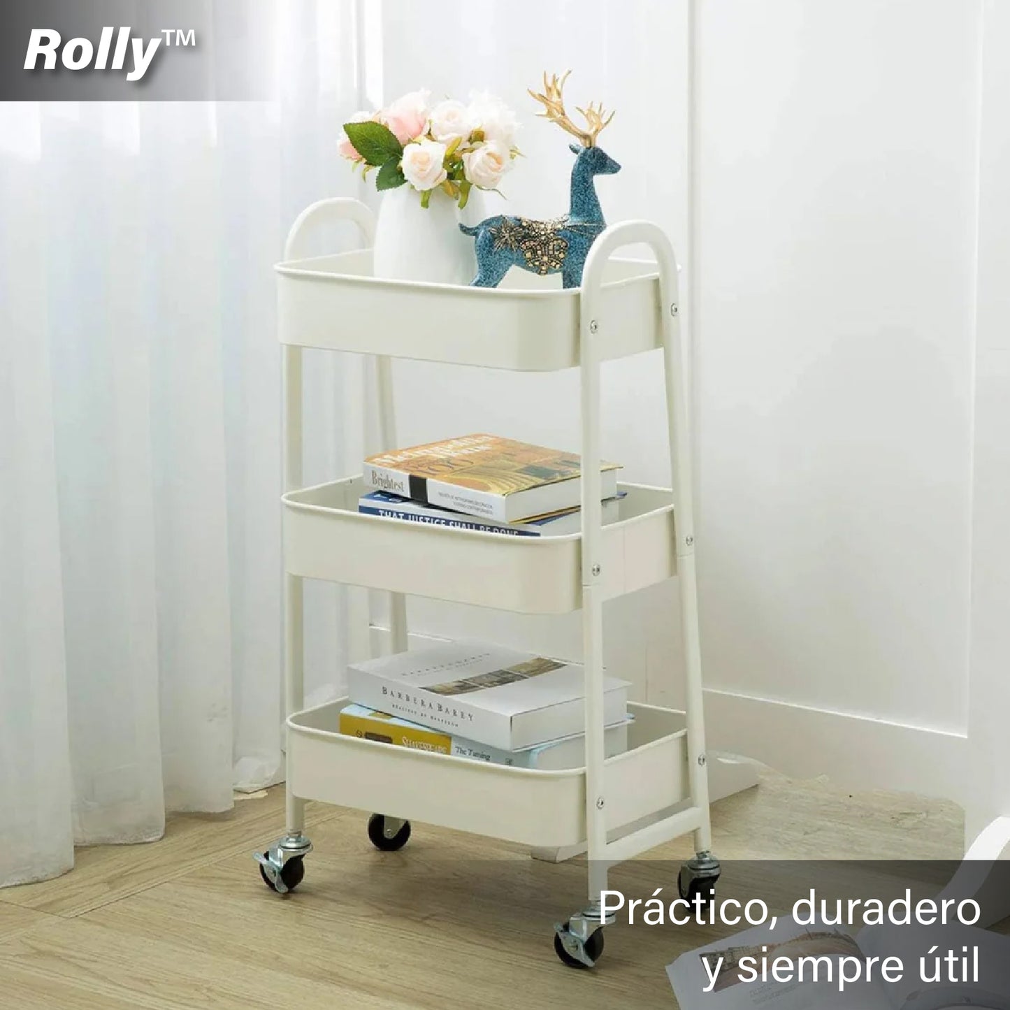 Rolly™ | Carrito de Almacenamiento Móvil y Resistente