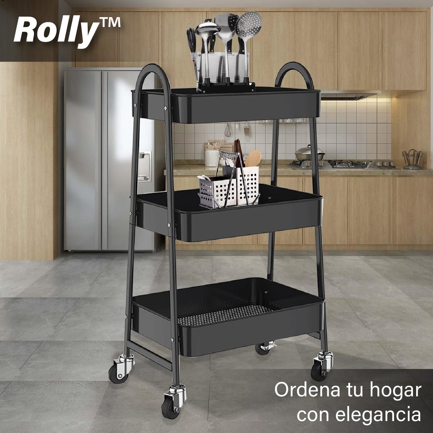 Rolly™ | Carrito de Almacenamiento Móvil y Resistente