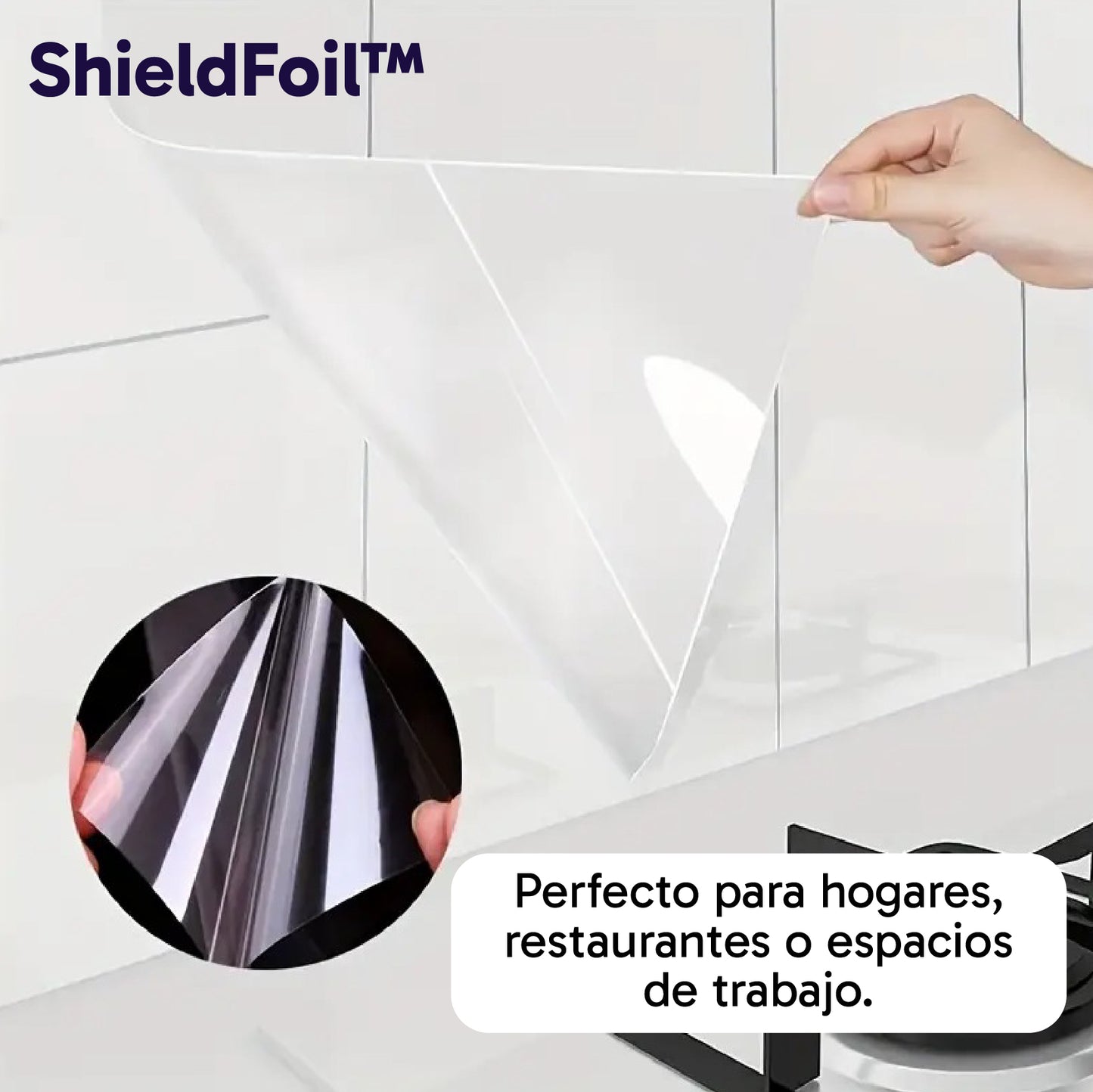 ShieldFoil™ | Protector Antisalpicaduras Autoadhesivo de Alta Resistencia