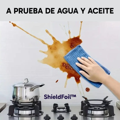 ShieldFoil™ | Protector Antisalpicaduras Autoadhesivo de Alta Resistencia