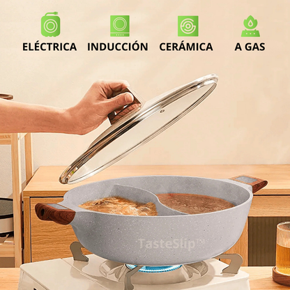 TasteSplit: Sartén Doble Sabor para Cocinar a tu Ritmo